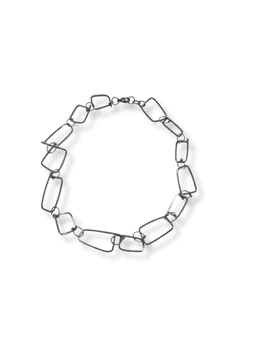 Wordly Traveler | oxidized sterling silver 18" necklace