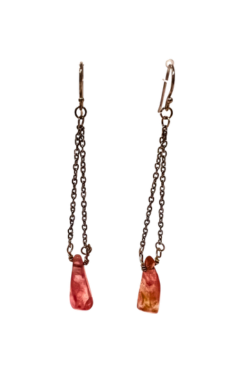 Rose Quartz | sterling silver earrings