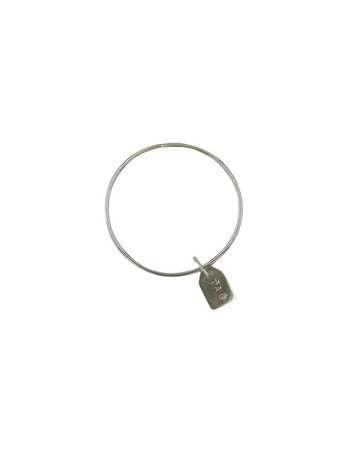 Tag, you're it! | Sterling Silver Bangle Bracelet