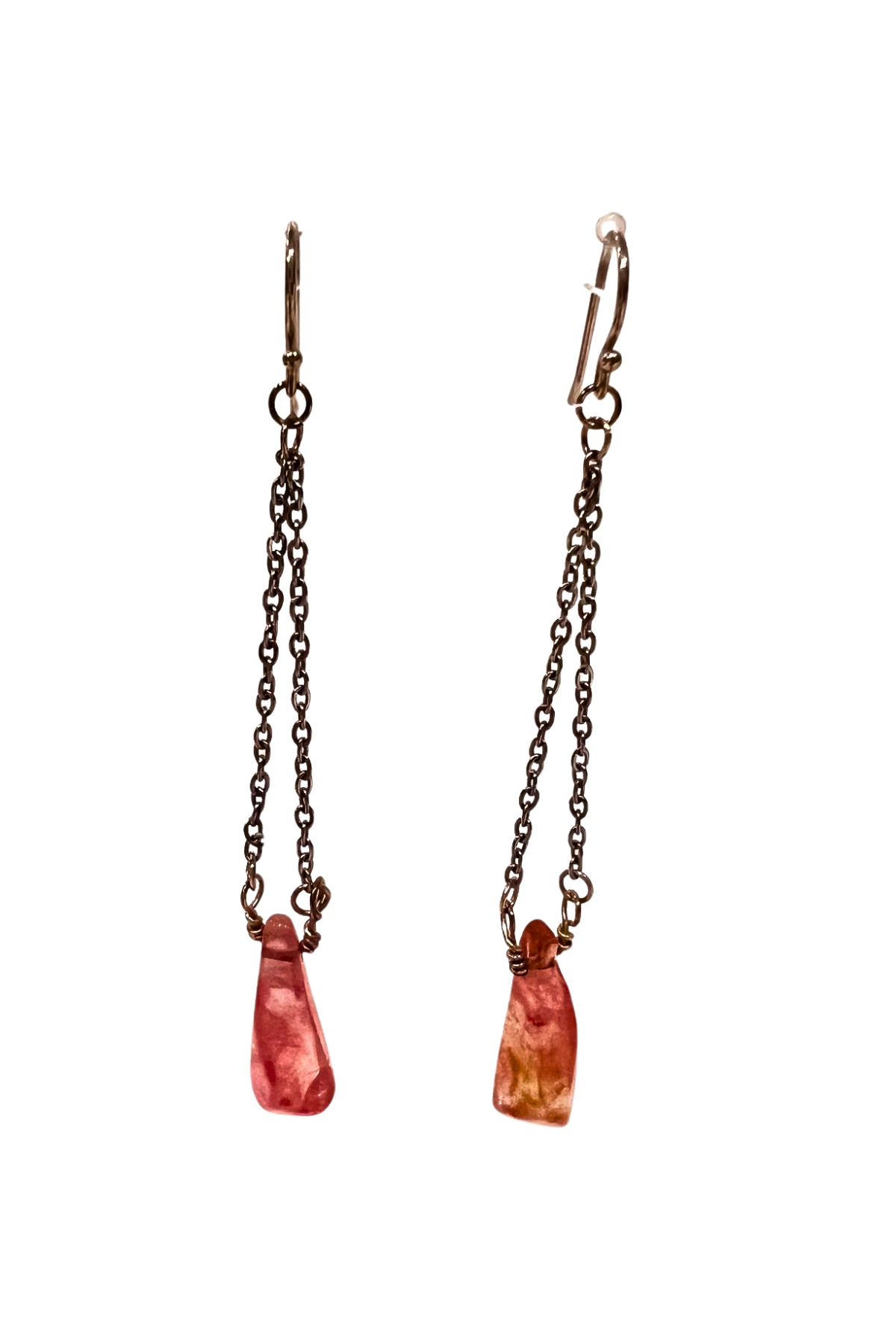 Rose Quartz | sterling silver earrings