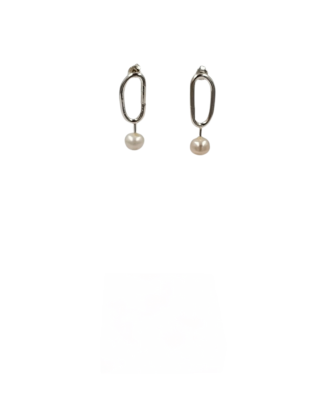 Pickleball | sterling silver and white pearl post earrings