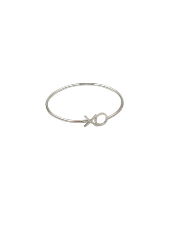 Hugs & Kisses | Sterling Silver Bangle Bracelet