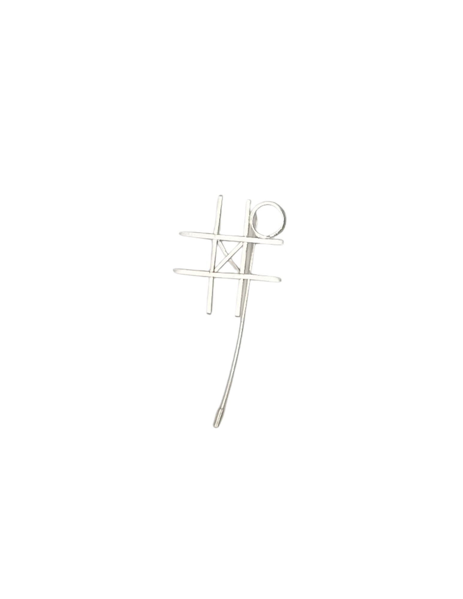 Tic-Tac-Toe | Sterling Silver Brooch