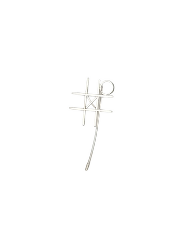 Tic-Tac-Toe | Sterling Silver Brooch